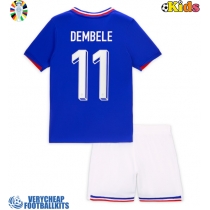 France Ousmane Dembele #11 Replica Home Minikit Euro 2024 Short Sleeve (+ pants)